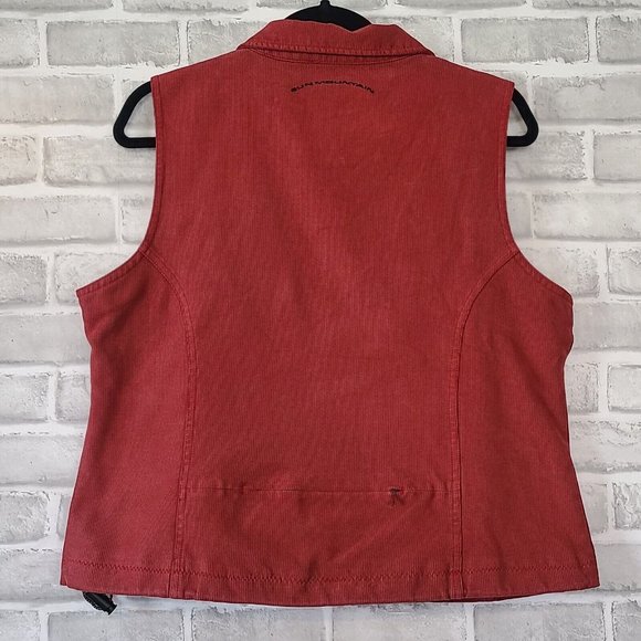 Vintage Sun Mountain Womens Corduroy Vest Red XL Full Zip - Picture 3 of 9